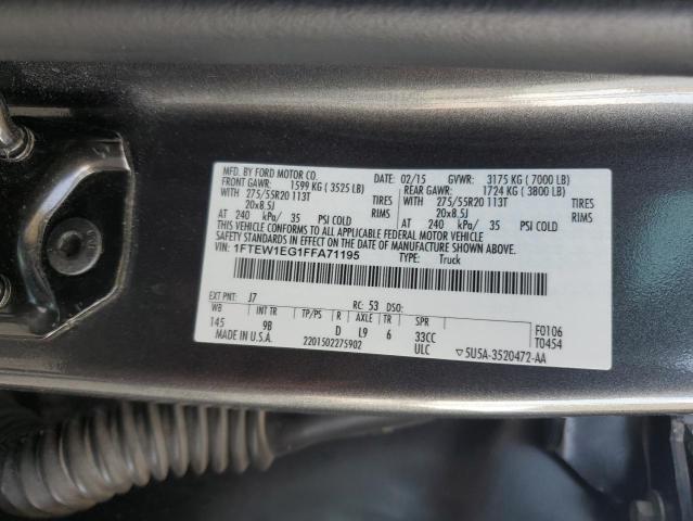 Photo 11 VIN: 1FTEW1EG1FFA71195 - FORD F150 SUPER 