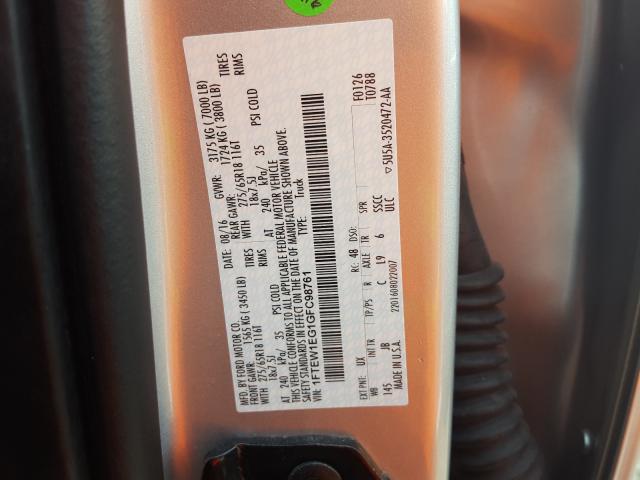 Photo 9 VIN: 1FTEW1EG1GFC98761 - FORD F150 SUPER 