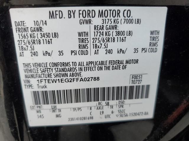 Photo 12 VIN: 1FTEW1EG2FFA02788 - FORD F-150 