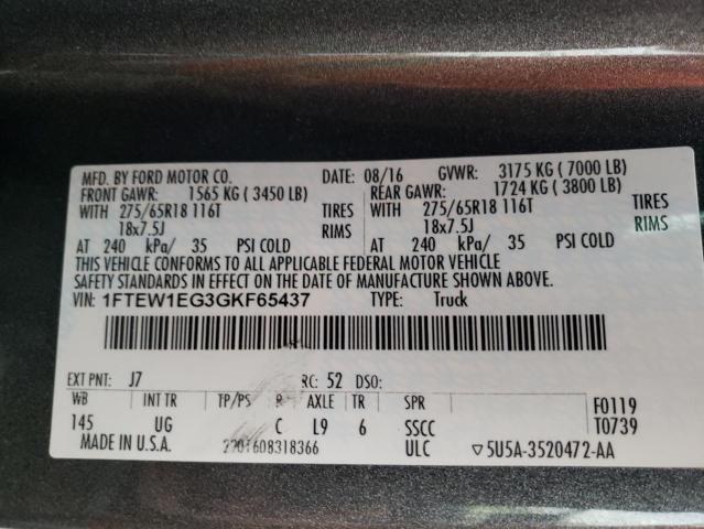 Photo 11 VIN: 1FTEW1EG3GKF65437 - FORD F150 SUPER 