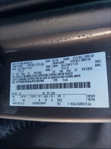 Photo 9 VIN: 1FTEW1EG4JFC30798 - FORD F150 SUPER 