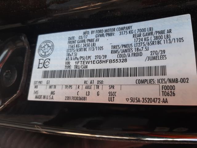 Photo 9 VIN: 1FTEW1EG5HFB55328 - FORD F150 SUPER 