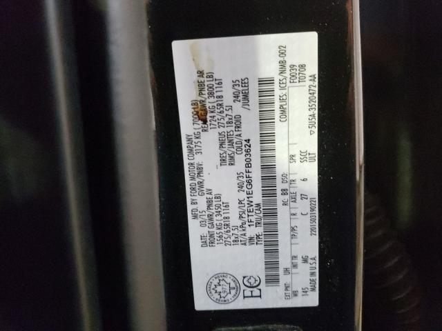 Photo 9 VIN: 1FTEW1EG6FFB03624 - FORD F150 SUPER 