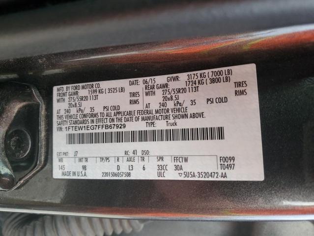 Photo 11 VIN: 1FTEW1EG7FFB67929 - FORD F150 SUPER 