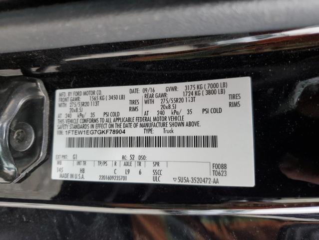 Photo 11 VIN: 1FTEW1EG7GKF78904 - FORD F150 SUPER 