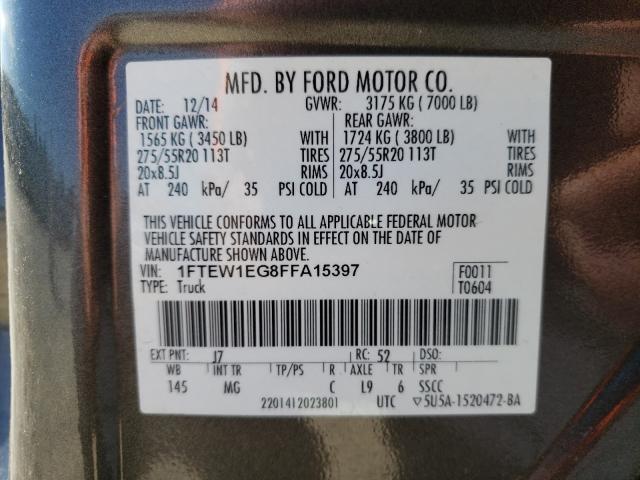 Photo 7 VIN: 1FTEW1EG8FFA15397 - FORD F150 SUPER 