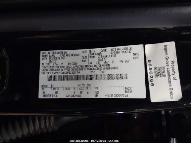 Photo 8 VIN: 1FTEW1EG8GFD32114 - FORD F-150 