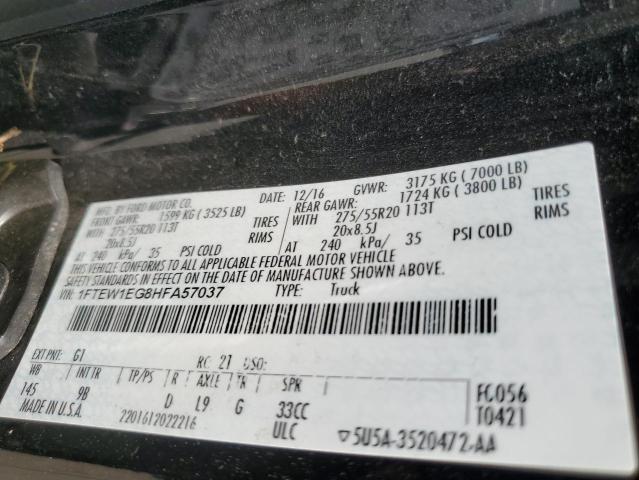 Photo 11 VIN: 1FTEW1EG8HFA57037 - FORD F150 SUPER 