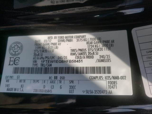 Photo 9 VIN: 1FTEW1EG8HFB58451 - FORD F150 SUPER 