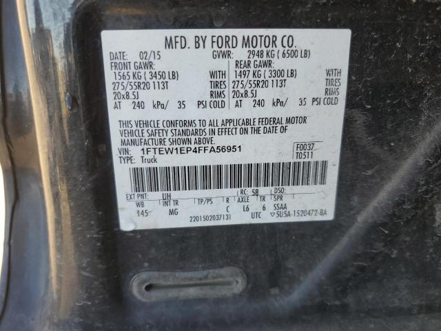 Photo 11 VIN: 1FTEW1EP4FFA56951 - FORD F150 SUPER 