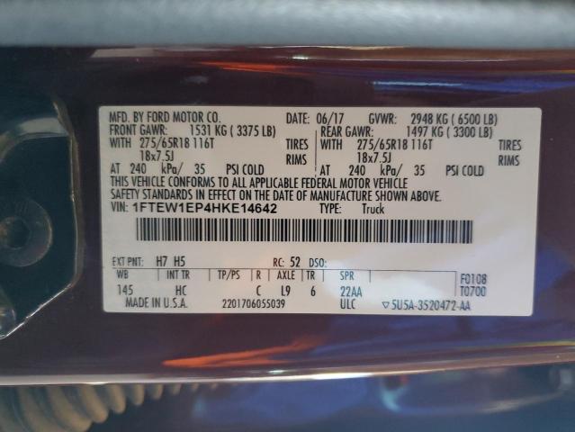 Photo 11 VIN: 1FTEW1EP4HKE14642 - FORD F150 SUPER 