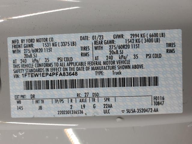 Photo 11 VIN: 1FTEW1EP4PFA83648 - FORD F-150 