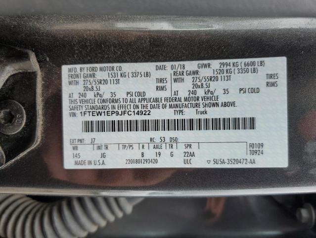 Photo 11 VIN: 1FTEW1EP9JFC14922 - FORD F-150 