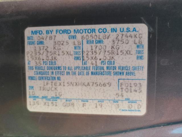 Photo 11 VIN: 1FTEX15NXHKA75669 - FORD F150 