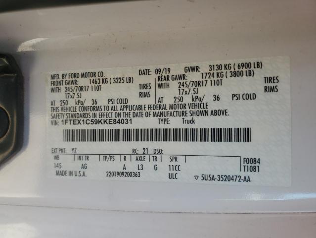 Photo 11 VIN: 1FTEX1C59KKE84031 - FORD F-150 