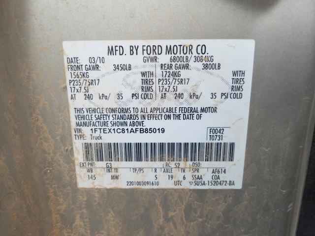 Photo 9 VIN: 1FTEX1C81AFB85019 - FORD F150 SUPER 