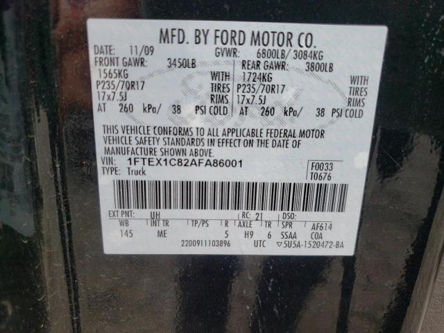 Photo 9 VIN: 1FTEX1C82AFA86001 - FORD F150 SUPER 