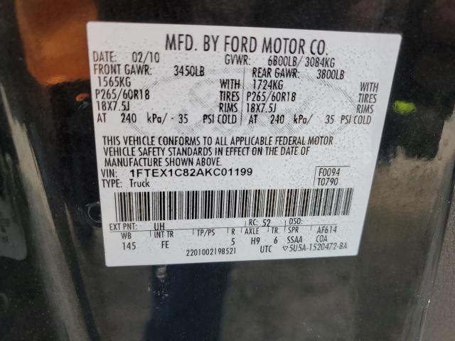 Photo 11 VIN: 1FTEX1C82AKC01199 - FORD F150 SUPER 