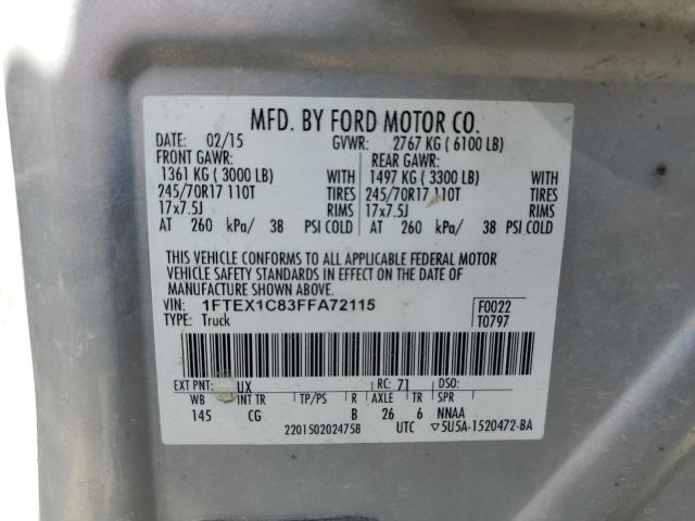 Photo 9 VIN: 1FTEX1C83FFA72115 - FORD F150 SUPER 