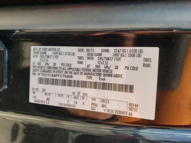 Photo 9 VIN: 1FTEX1C84FFC79208 - FORD F150 SUPER 