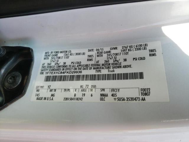 Photo 9 VIN: 1FTEX1C84FKD29936 - FORD F150 SUPER 