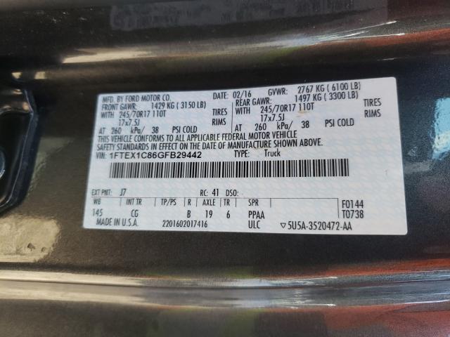 Photo 9 VIN: 1FTEX1C86GFB29442 - FORD F150 SUPER 