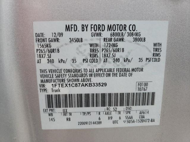 Photo 9 VIN: 1FTEX1C87AKB33529 - FORD F150 SUPER 