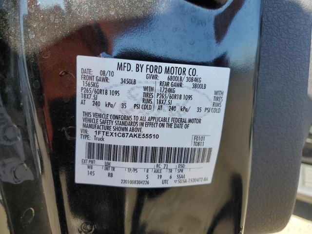 Photo 9 VIN: 1FTEX1C87AKE55510 - FORD F150 SUPER 