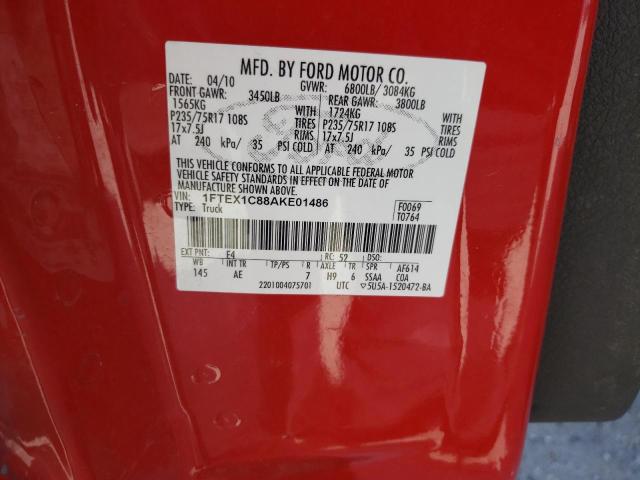 Photo 9 VIN: 1FTEX1C88AKE01486 - FORD F150 SUPER 