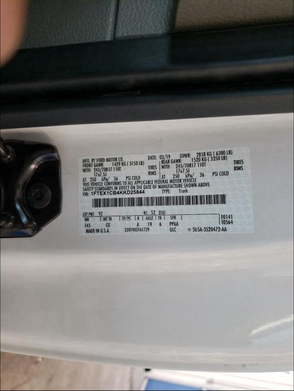 Photo 9 VIN: 1FTEX1CB4KKD25844 - FORD F150 SUPER 