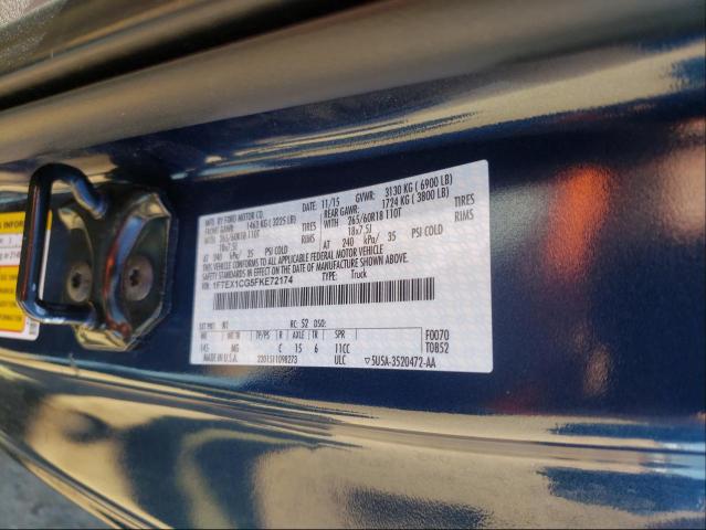 Photo 9 VIN: 1FTEX1CG5FKE72174 - FORD F150 SUPER 