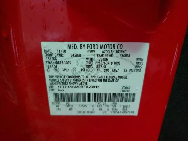 Photo 11 VIN: 1FTEX1CM0BFA23915 - FORD F150 SUPER 