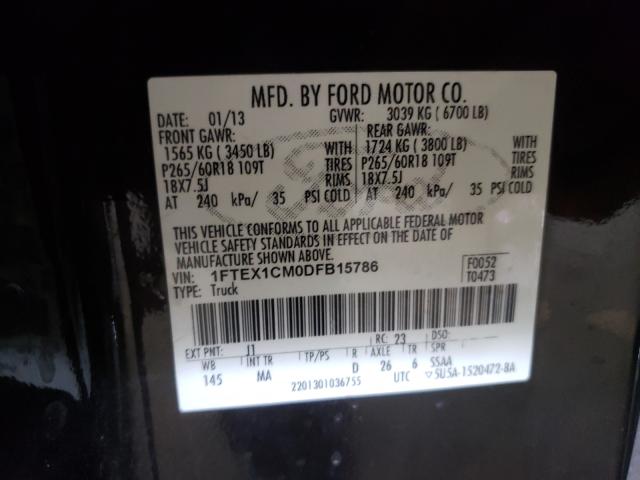 Photo 9 VIN: 1FTEX1CM0DFB15786 - FORD F150 SUPER 