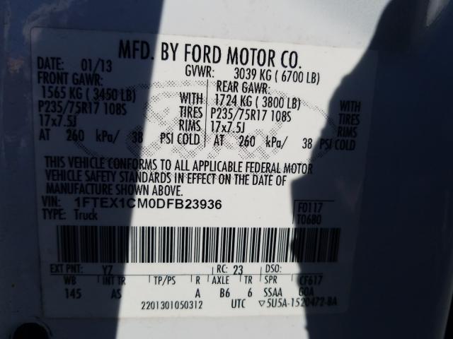 Photo 9 VIN: 1FTEX1CM0DFB23936 - FORD F150 SUPER 