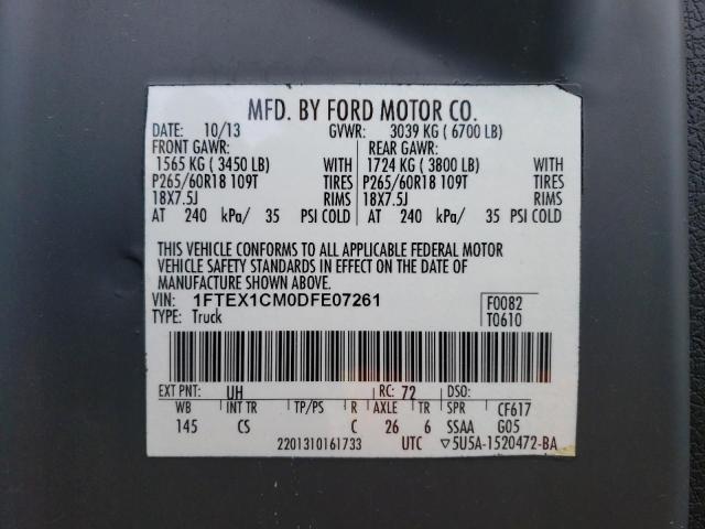 Photo 11 VIN: 1FTEX1CM0DFE07261 - FORD F150 SUPER 