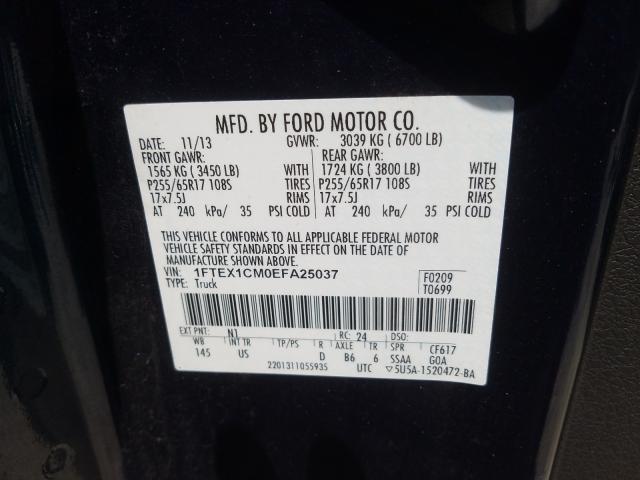 Photo 9 VIN: 1FTEX1CM0EFA25037 - FORD F150 SUPER 