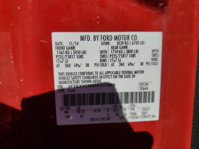 Photo 11 VIN: 1FTEX1CM0EKG33888 - FORD F-150 