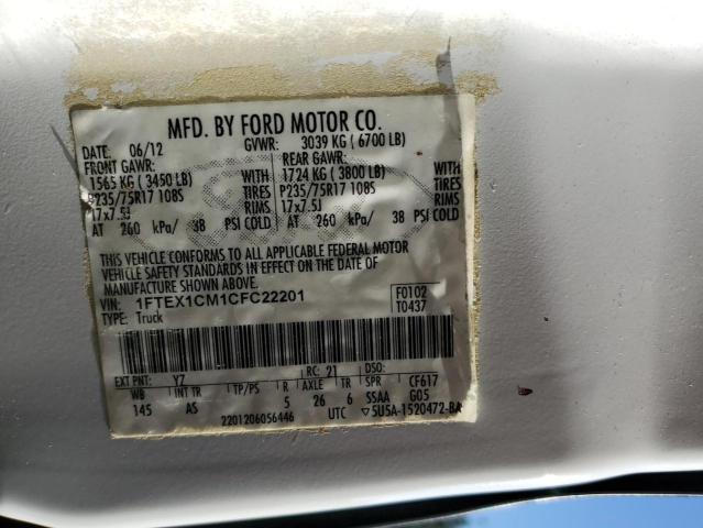 Photo 11 VIN: 1FTEX1CM1CFC22201 - FORD F150 SUPER 