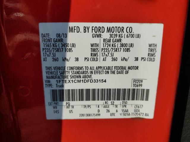 Photo 11 VIN: 1FTEX1CM1DFD33154 - FORD F150 SUPER 