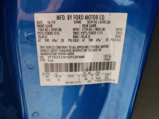 Photo 9 VIN: 1FTEX1CM1EFC27448 - FORD F150 SUPER 