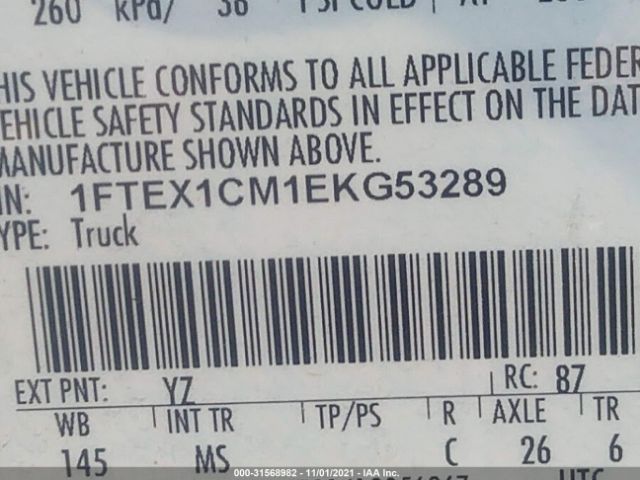 Photo 8 VIN: 1FTEX1CM1EKG53289 - FORD F-150 