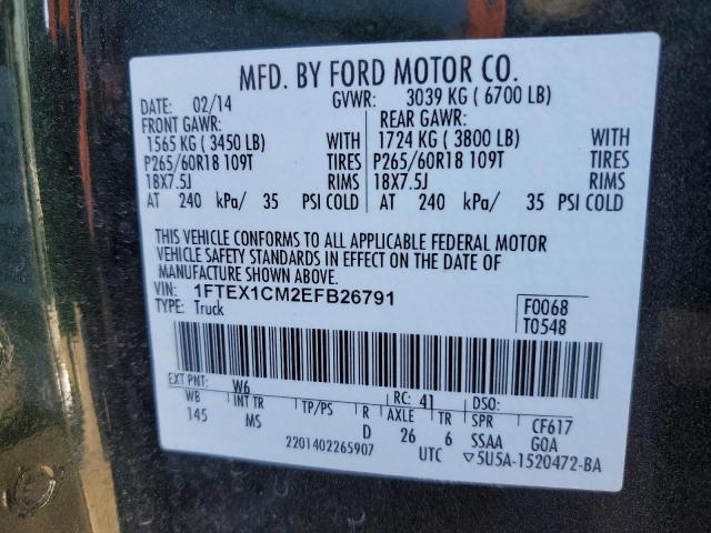 Photo 11 VIN: 1FTEX1CM2EFB26791 - FORD F150 SUPER 