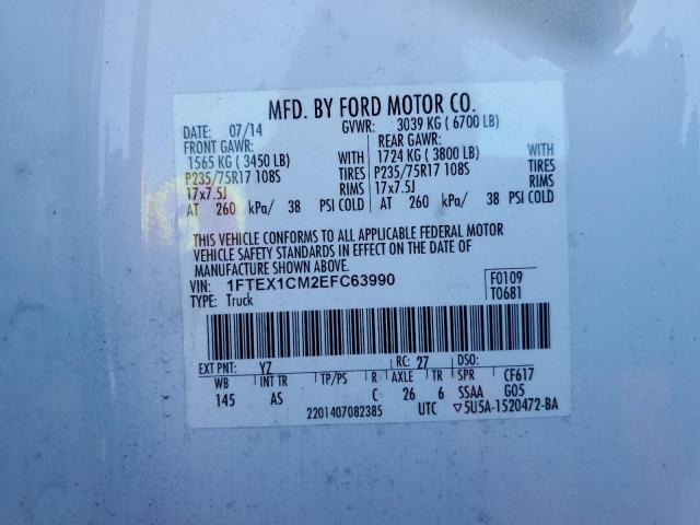 Photo 11 VIN: 1FTEX1CM2EFC63990 - FORD F-150 