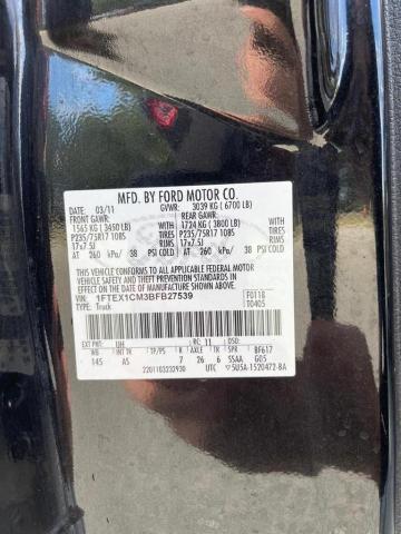 Photo 9 VIN: 1FTEX1CM3BFB27539 - FORD F150 SUPER 