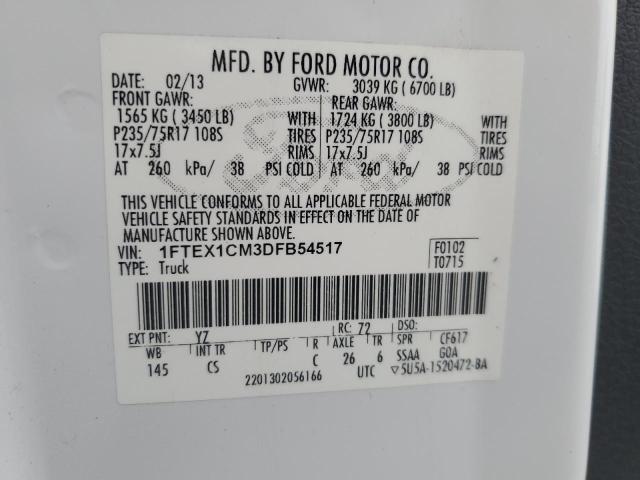 Photo 12 VIN: 1FTEX1CM3DFB54517 - FORD F150 SUPER 