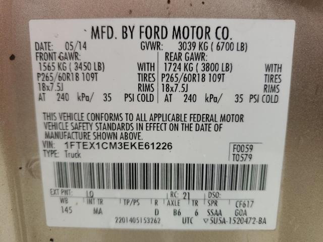 Photo 12 VIN: 1FTEX1CM3EKE61226 - FORD F150 SUPER 