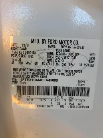 Photo 11 VIN: 1FTEX1CM4CFA45885 - FORD F150 SUPER 