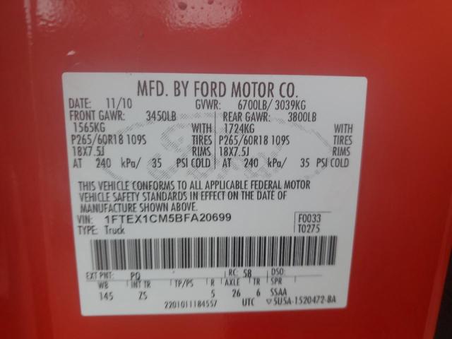 Photo 11 VIN: 1FTEX1CM5BFA20699 - FORD F150 SUPER 