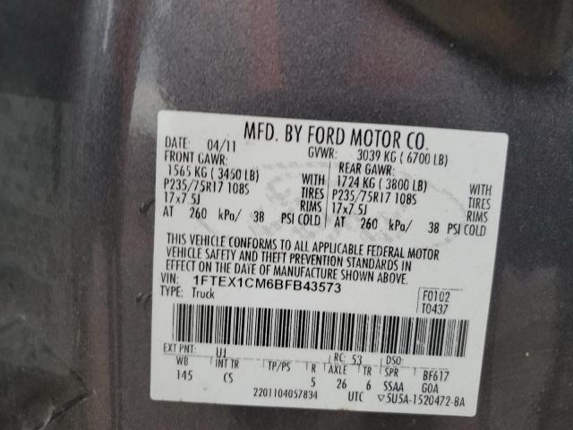 Photo 11 VIN: 1FTEX1CM6BFB43573 - FORD F150 SUPER 