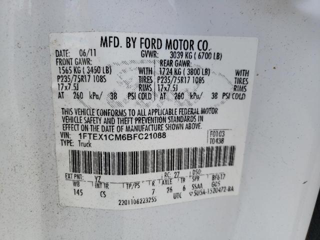 Photo 9 VIN: 1FTEX1CM6BFC21088 - FORD F150 SUPER 